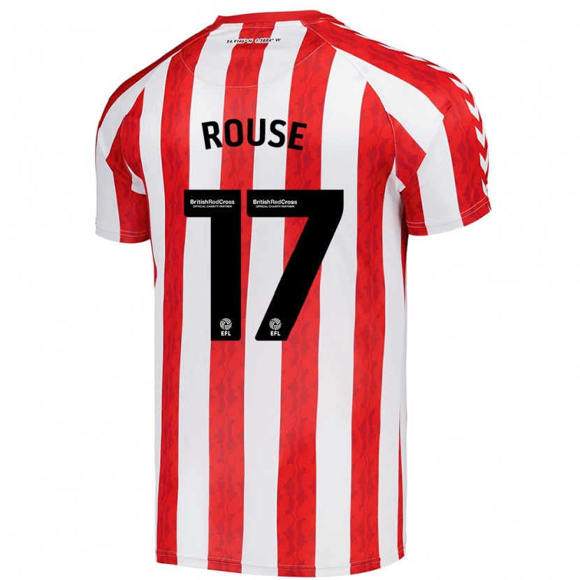 Danxen Uomo Maglia Mollie Rouse #17 Rosso Bianco Kit Gara Home 2024/25 Maglietta