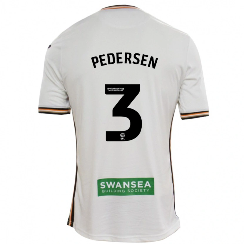 Danxen Uomo Maglia Kristian Pedersen #3 Bianco Kit Gara Home 2024/25 Maglietta