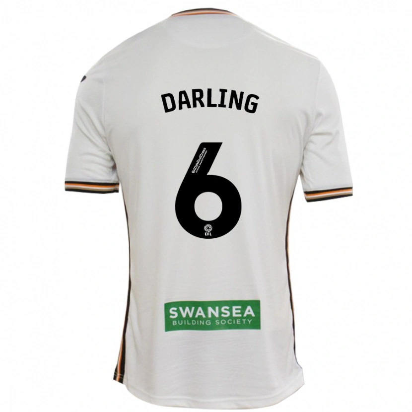 Danxen Uomo Maglia Harry Darling #6 Bianco Kit Gara Home 2024/25 Maglietta
