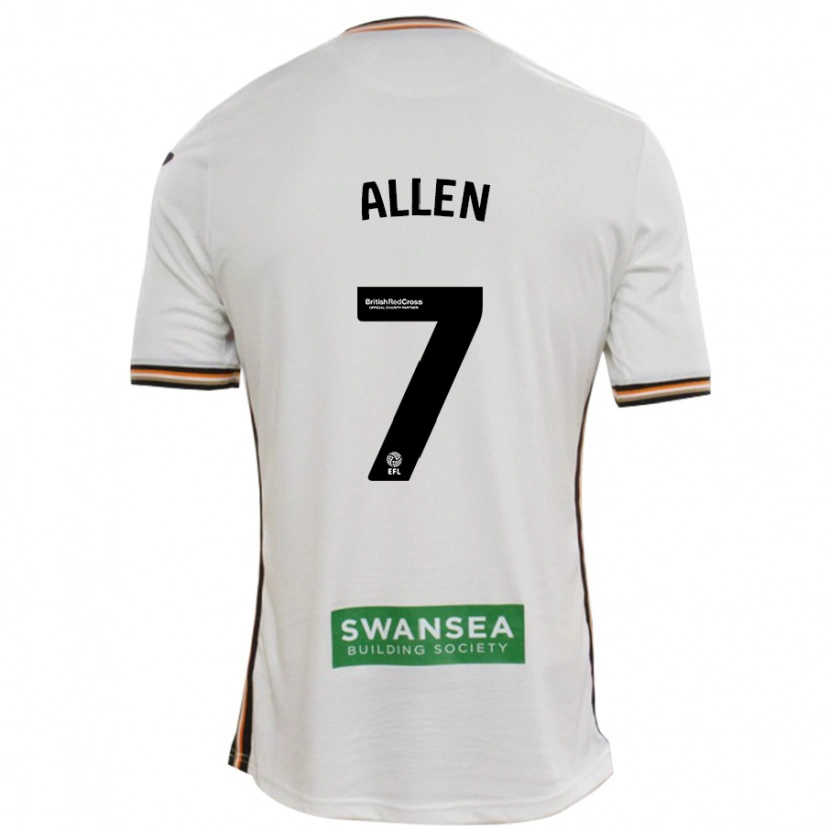 Danxen Uomo Maglia Joe Allen #7 Bianco Kit Gara Home 2024/25 Maglietta