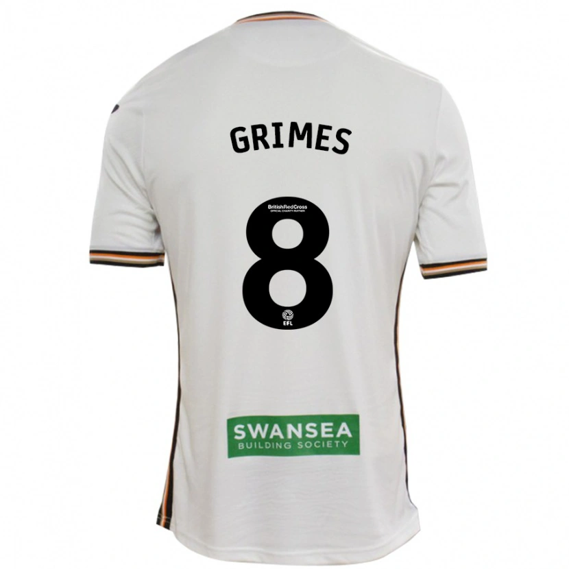 Danxen Uomo Maglia Matt Grimes #8 Bianco Kit Gara Home 2024/25 Maglietta