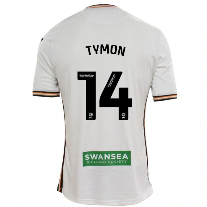 Danxen Uomo Maglia Josh Tymon #14 Bianco Kit Gara Home 2024/25 Maglietta