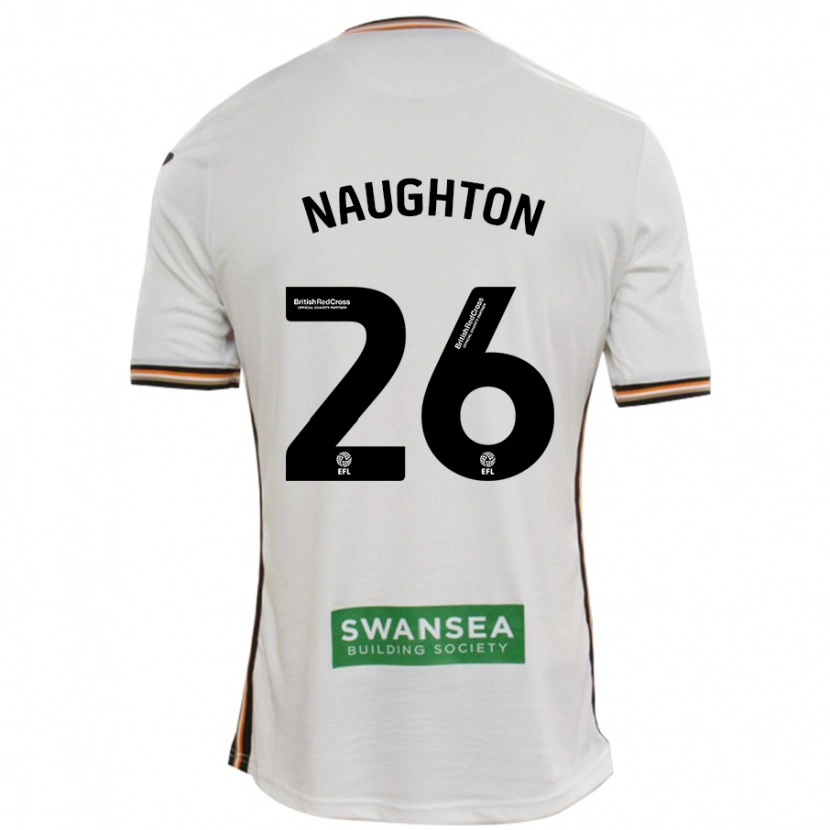 Danxen Uomo Maglia Kyle Naughton #26 Bianco Kit Gara Home 2024/25 Maglietta