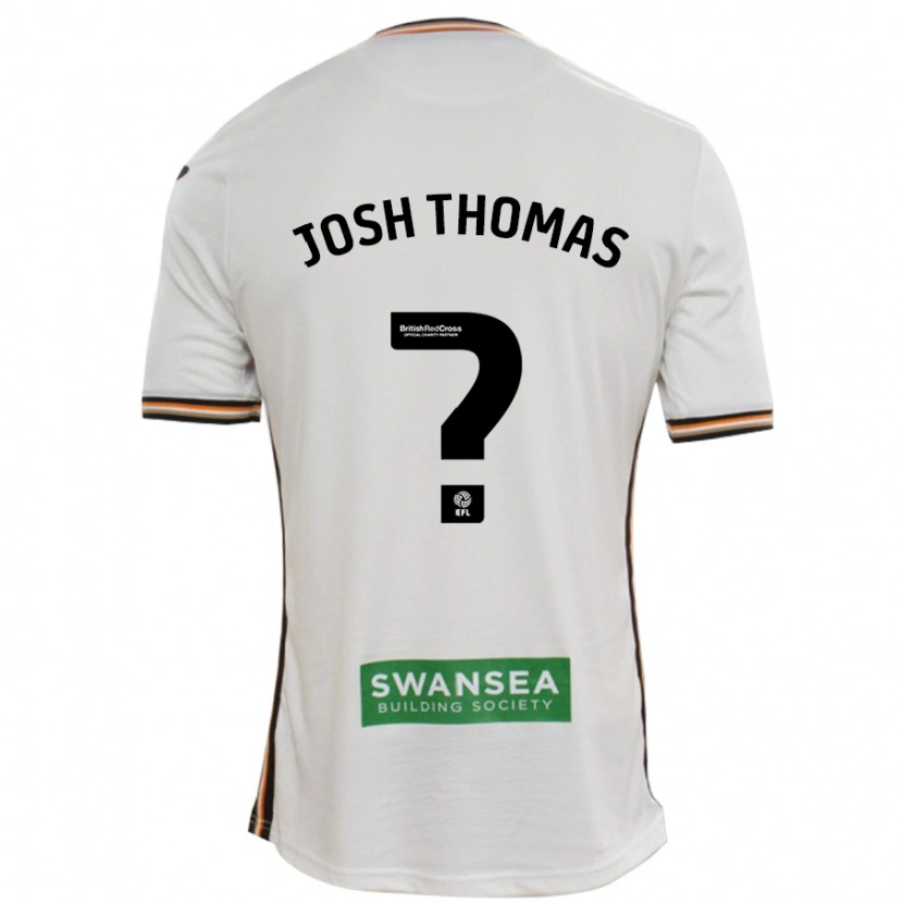 Danxen Uomo Maglia Josh Thomas #0 Bianco Kit Gara Home 2024/25 Maglietta