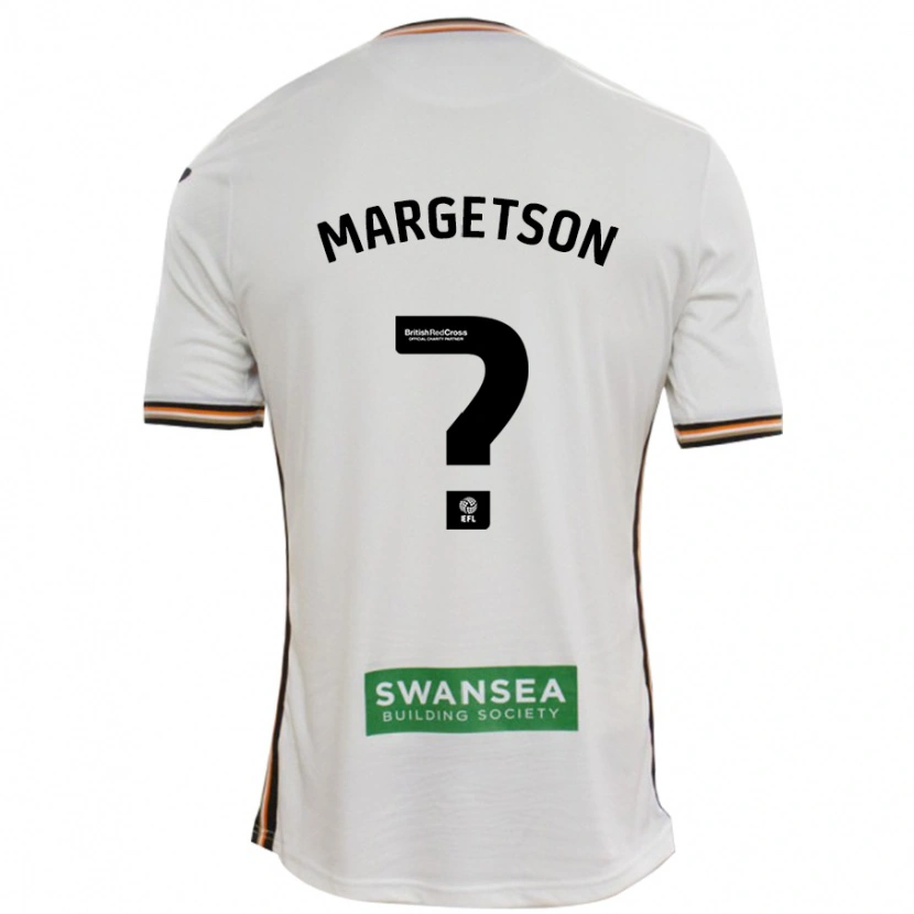 Danxen Uomo Maglia Kit Margetson #0 Bianco Kit Gara Home 2024/25 Maglietta