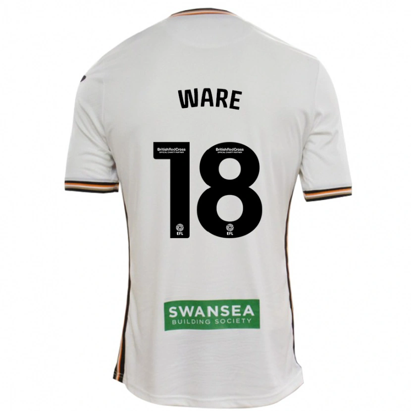 Danxen Uomo Maglia Phoebe Ware #18 Bianco Kit Gara Home 2024/25 Maglietta
