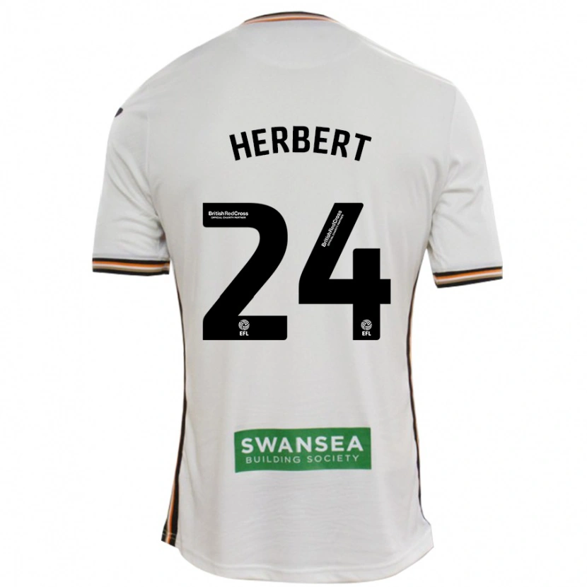 Danxen Uomo Maglia Chelsea Herbert #24 Bianco Kit Gara Home 2024/25 Maglietta