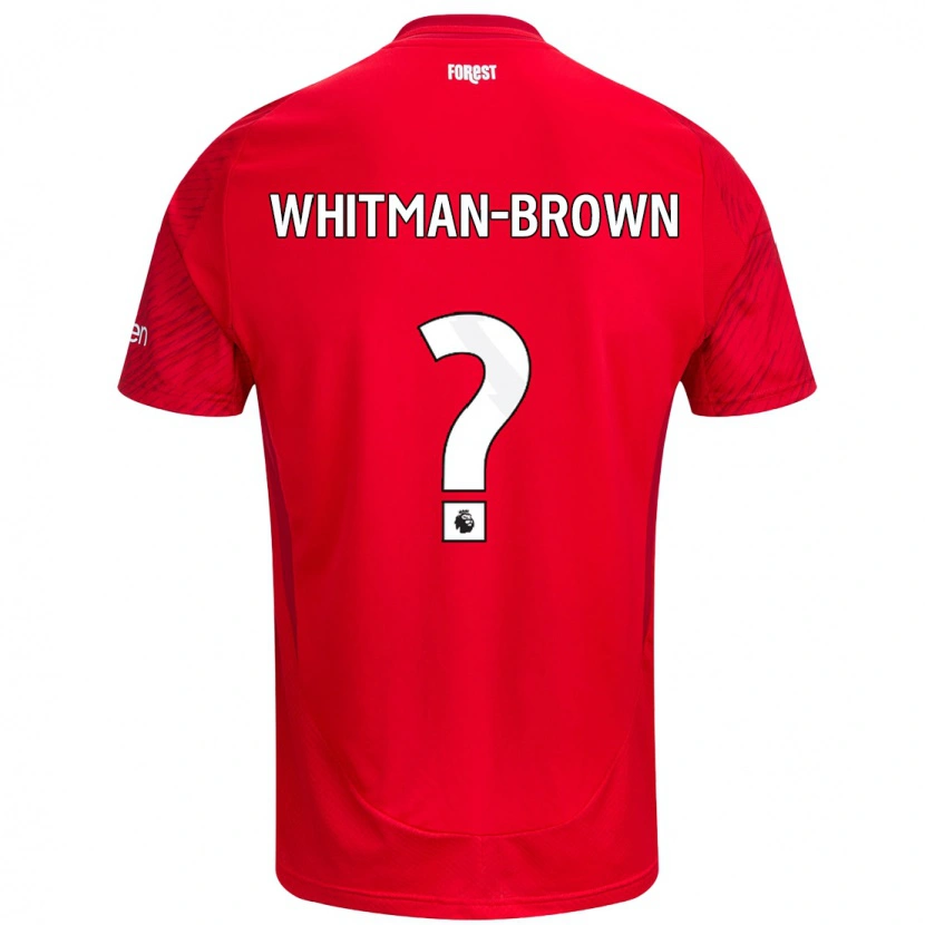 Danxen Uomo Maglia Chae Whitman-Brown #0 Rosso Bianco Kit Gara Home 2024/25 Maglietta