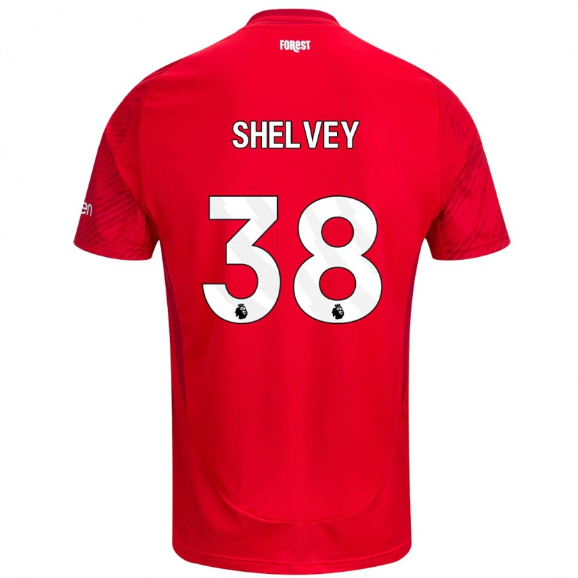 Danxen Uomo Maglia George Shelvey #38 Rosso Bianco Kit Gara Home 2024/25 Maglietta