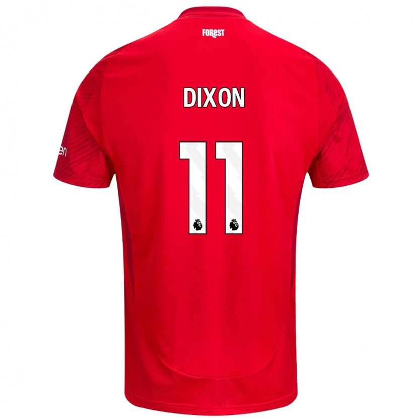 Danxen Uomo Maglia Chloe Dixon #11 Rosso Bianco Kit Gara Home 2024/25 Maglietta