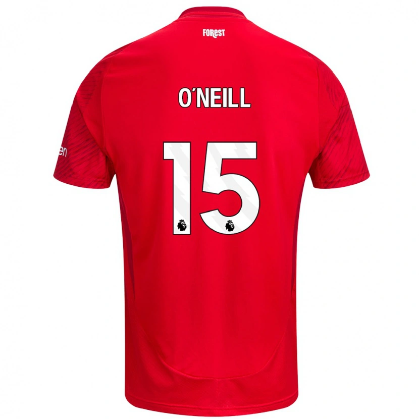 Danxen Uomo Maglia Laura-Jayne O'neill #15 Rosso Bianco Kit Gara Home 2024/25 Maglietta