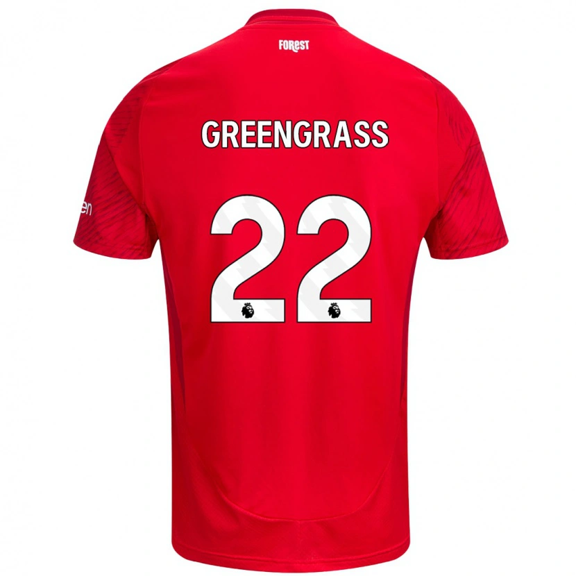 Danxen Uomo Maglia Charlotte Greengrass #22 Rosso Bianco Kit Gara Home 2024/25 Maglietta