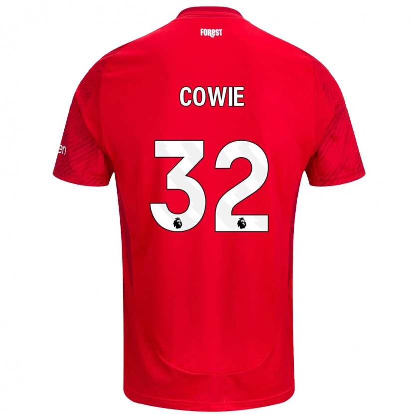 Danxen Uomo Maglia Abi Cowie #32 Rosso Bianco Kit Gara Home 2024/25 Maglietta