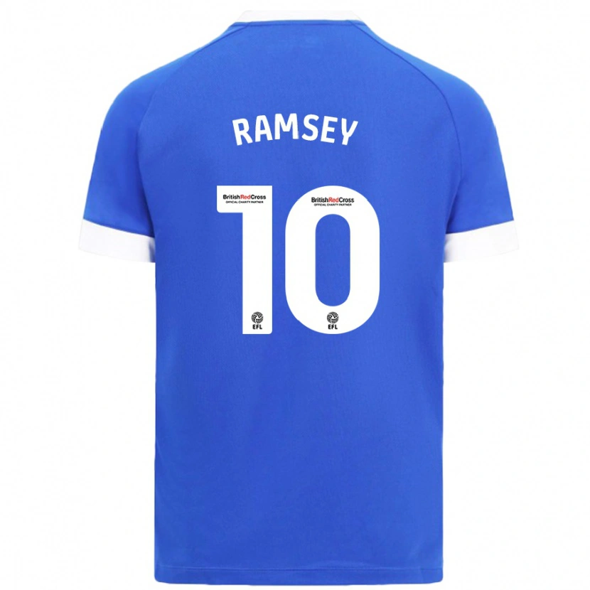 Danxen Uomo Maglia Aaron Ramsey #10 Azzurro Kit Gara Home 2024/25 Maglietta