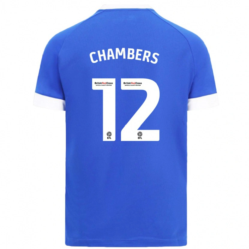 Danxen Uomo Maglia Calum Chambers #12 Azzurro Kit Gara Home 2024/25 Maglietta