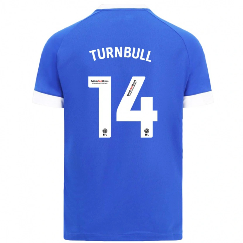 Danxen Uomo Maglia David Turnbull #14 Azzurro Kit Gara Home 2024/25 Maglietta