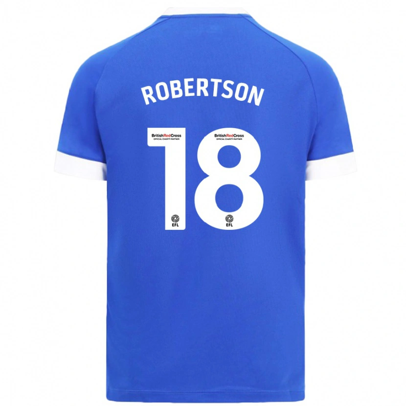Danxen Uomo Maglia Alex Robertson #18 Azzurro Kit Gara Home 2024/25 Maglietta