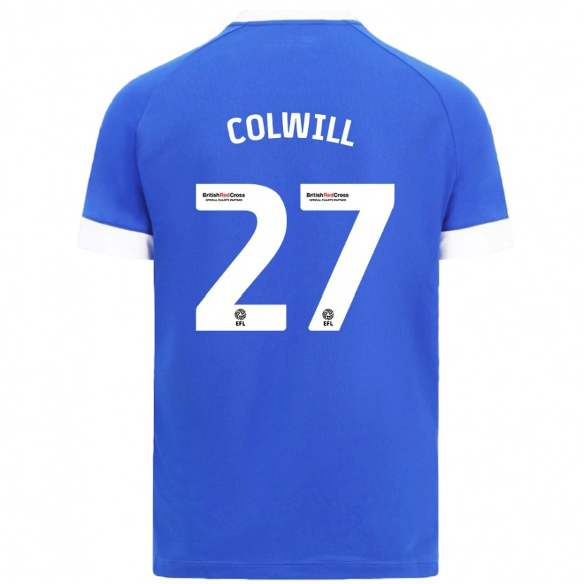 Danxen Uomo Maglia Rubin Colwill #27 Azzurro Kit Gara Home 2024/25 Maglietta