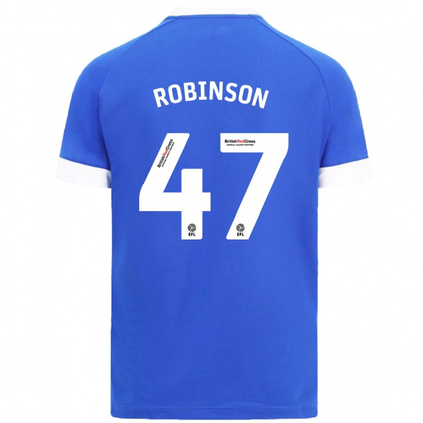 Danxen Uomo Maglia Callum Robinson #47 Azzurro Kit Gara Home 2024/25 Maglietta