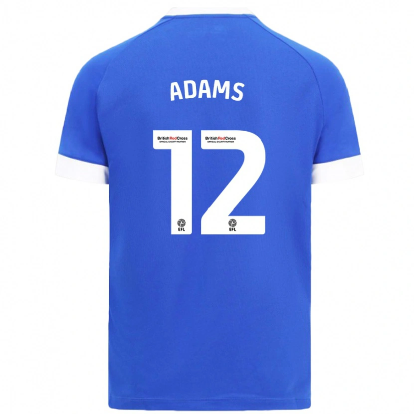 Danxen Uomo Maglia Kelly Adams #12 Azzurro Kit Gara Home 2024/25 Maglietta
