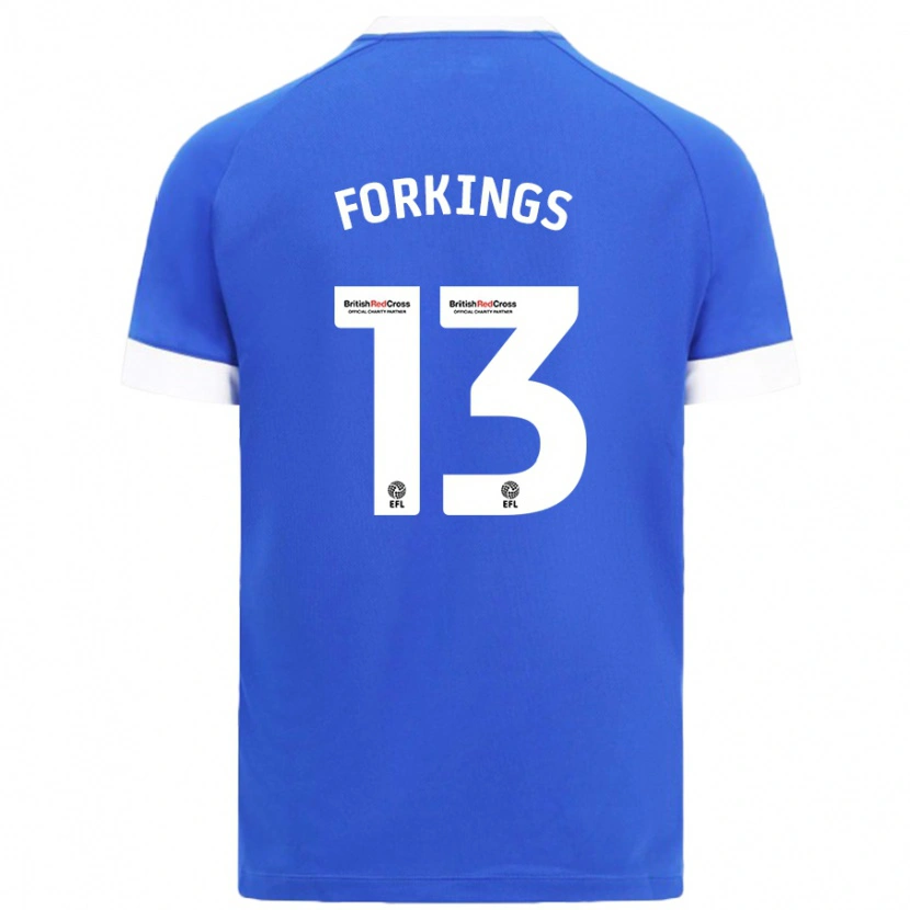 Danxen Uomo Maglia Amelia Forkings #13 Azzurro Kit Gara Home 2024/25 Maglietta