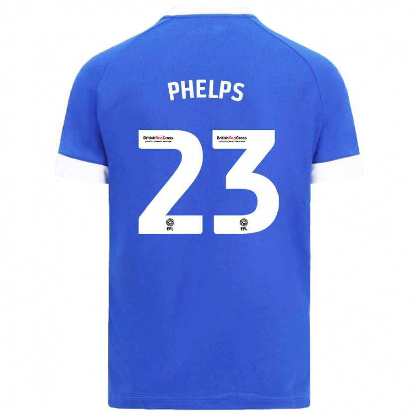 Danxen Uomo Maglia Anna Phelps #23 Azzurro Kit Gara Home 2024/25 Maglietta
