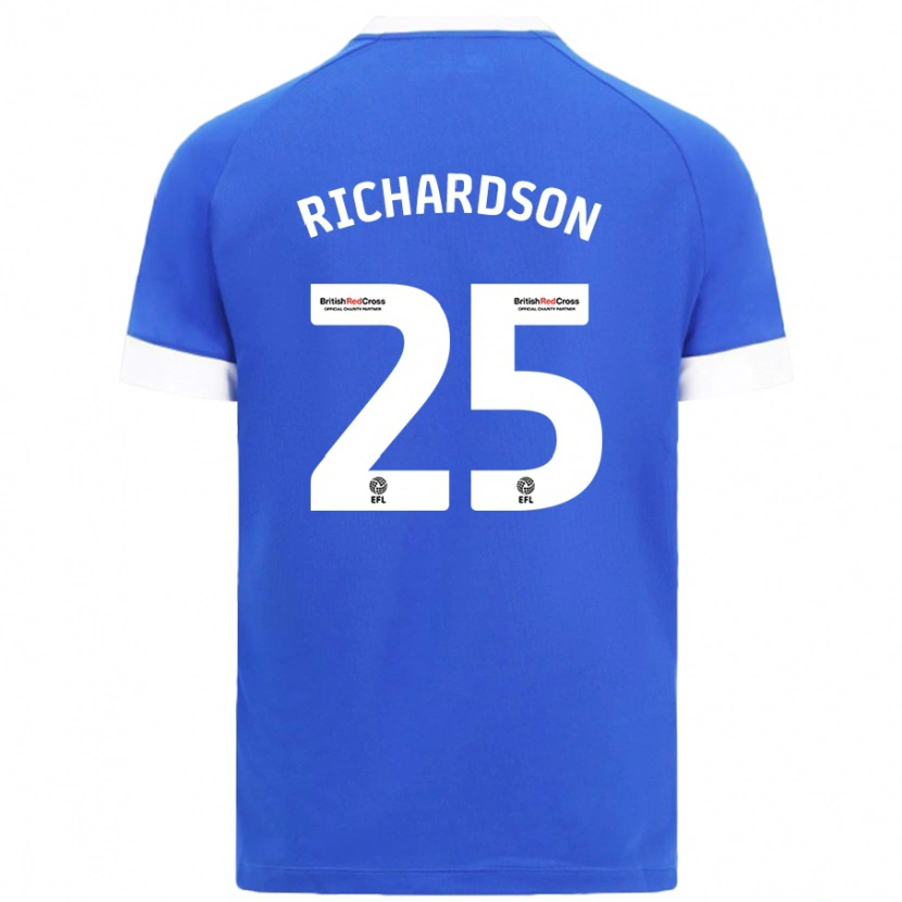 Danxen Uomo Maglia Tija Richardson #25 Azzurro Kit Gara Home 2024/25 Maglietta