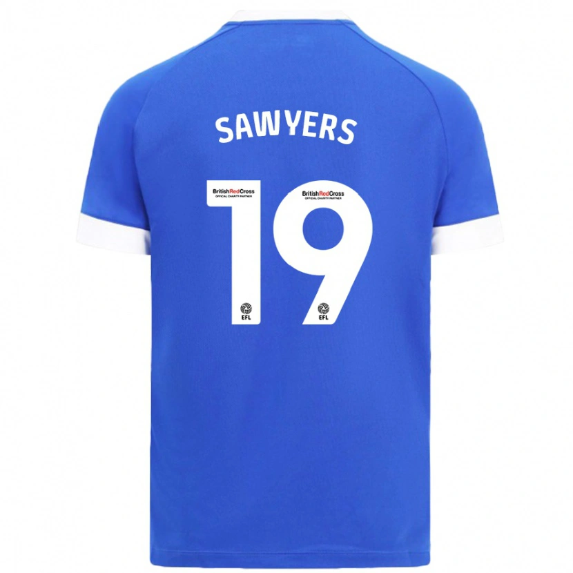 Danxen Uomo Maglia Romaine Sawyers #19 Azzurro Kit Gara Home 2024/25 Maglietta