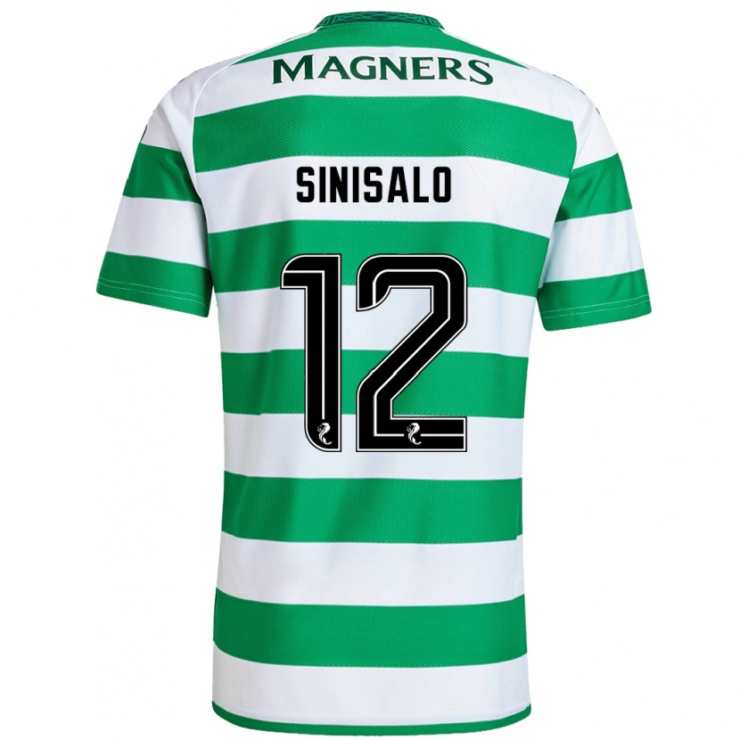 Danxen Uomo Maglia Viljami Sinisalo #12 Verde Bianco Kit Gara Home 2024/25 Maglietta