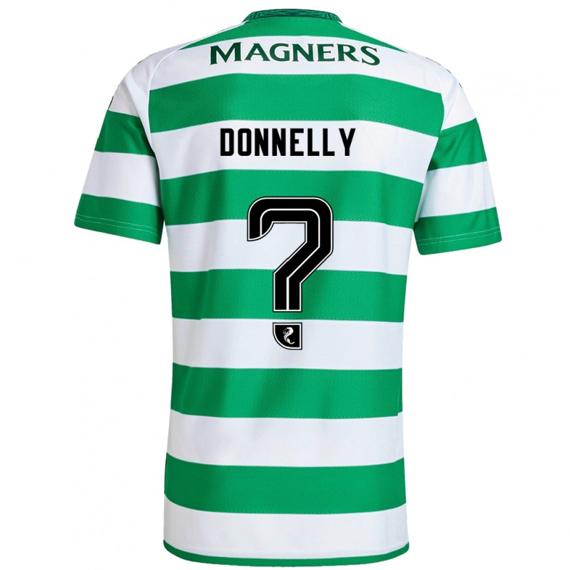Danxen Uomo Maglia Jacob Donnelly #0 Verde Bianco Kit Gara Home 2024/25 Maglietta