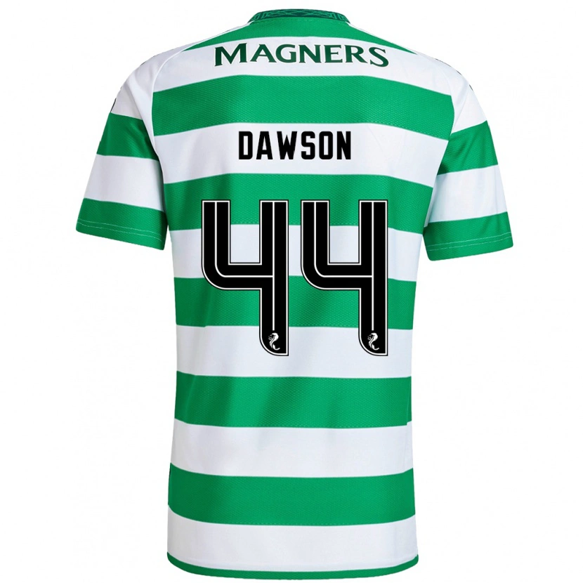 Danxen Uomo Maglia Joey Dawson #44 Verde Bianco Kit Gara Home 2024/25 Maglietta