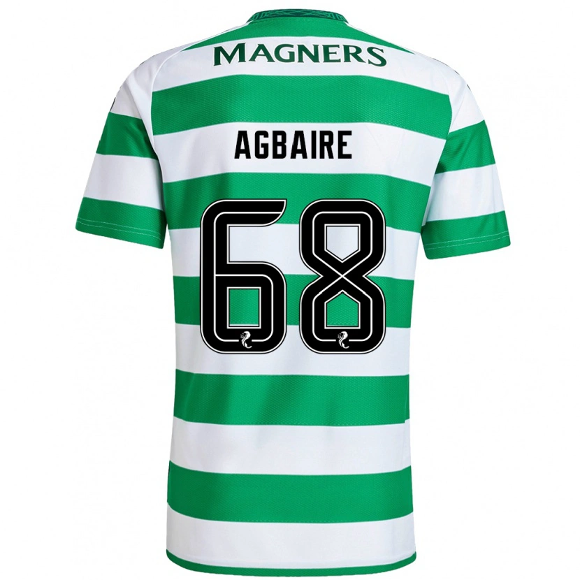 Danxen Uomo Maglia Lenny Agbaire #68 Verde Bianco Kit Gara Home 2024/25 Maglietta