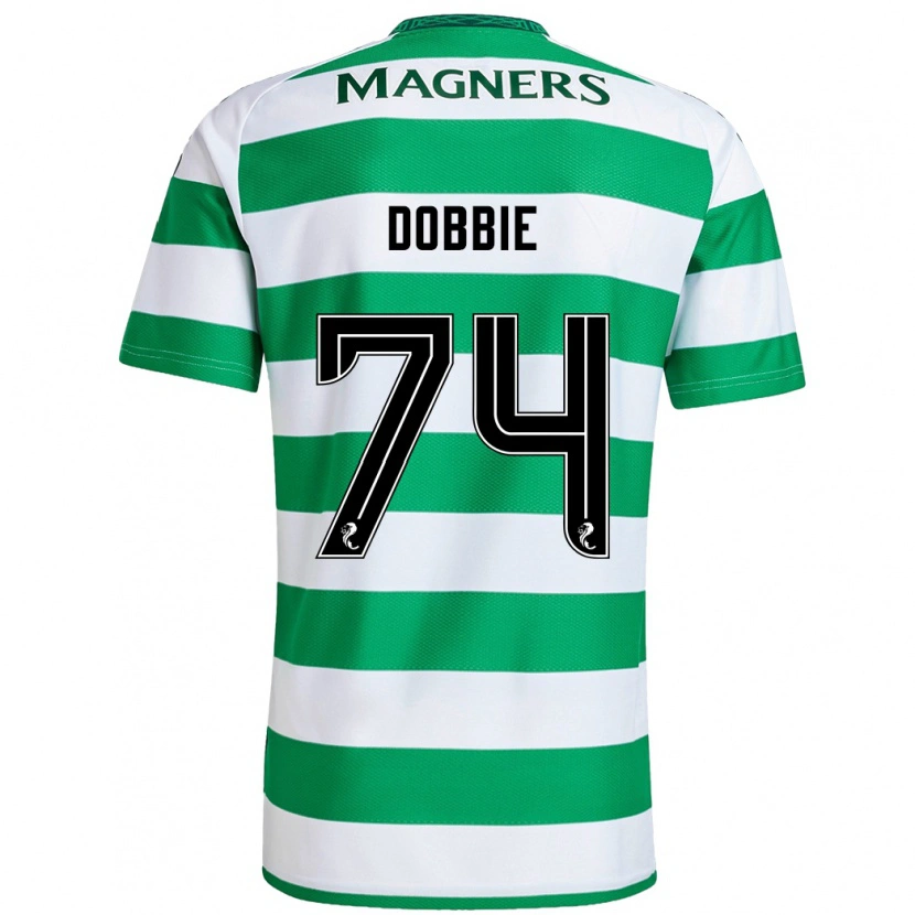 Danxen Uomo Maglia Lewis Dobbie #74 Verde Bianco Kit Gara Home 2024/25 Maglietta