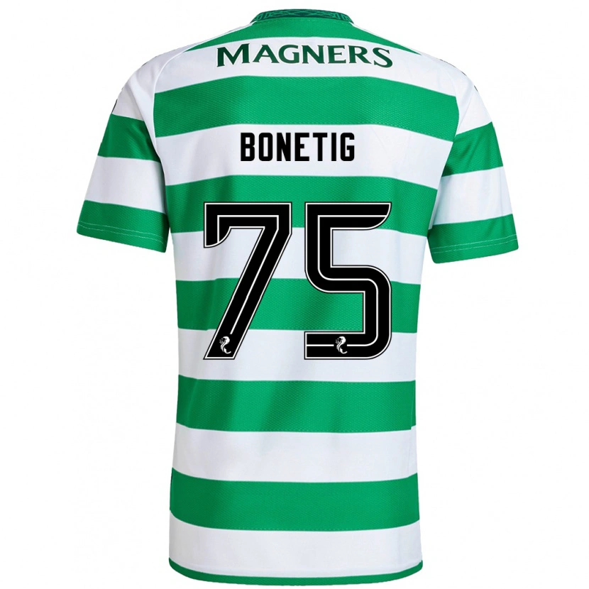 Danxen Uomo Maglia Liam Bonetig #75 Verde Bianco Kit Gara Home 2024/25 Maglietta