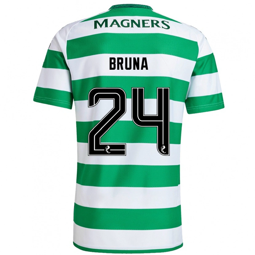 Danxen Uomo Maglia Bruna Lourenço #24 Verde Bianco Kit Gara Home 2024/25 Maglietta