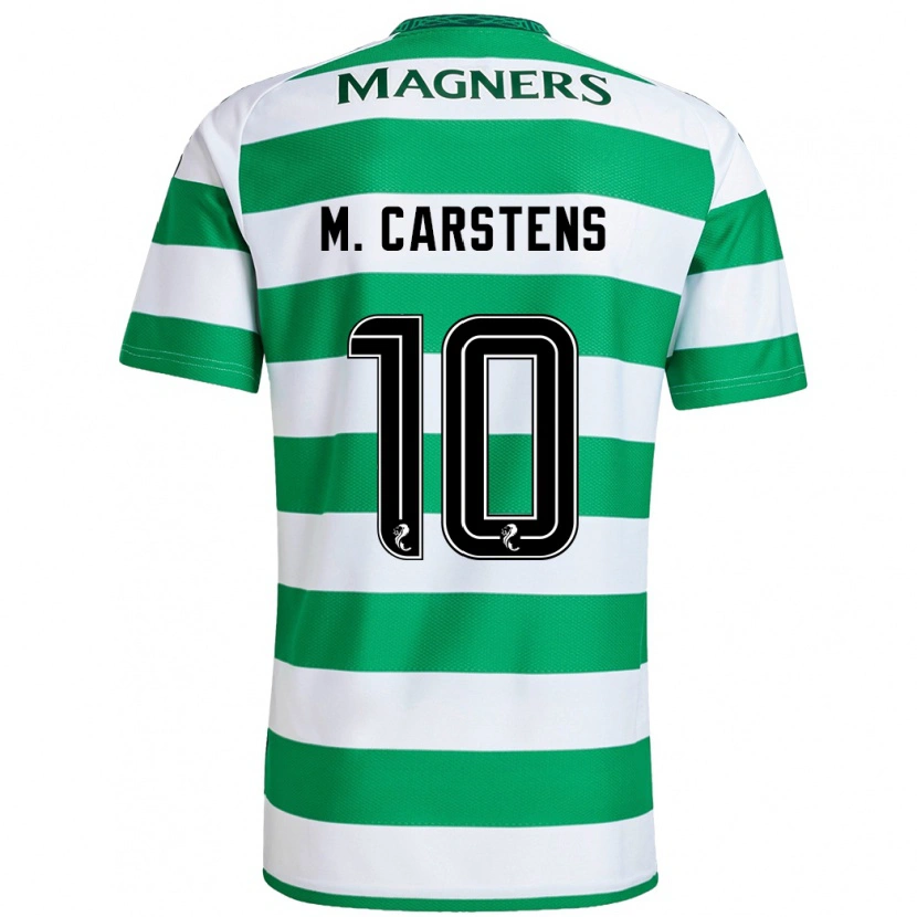 Danxen Uomo Maglia Mathilde Carstens #10 Verde Bianco Kit Gara Home 2024/25 Maglietta