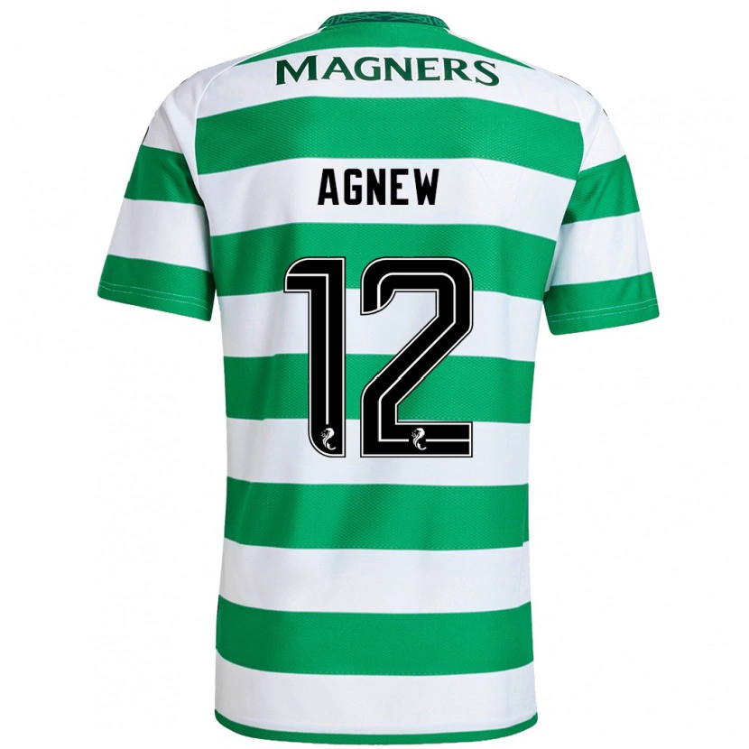 Danxen Uomo Maglia Murphy Agnew #12 Verde Bianco Kit Gara Home 2024/25 Maglietta