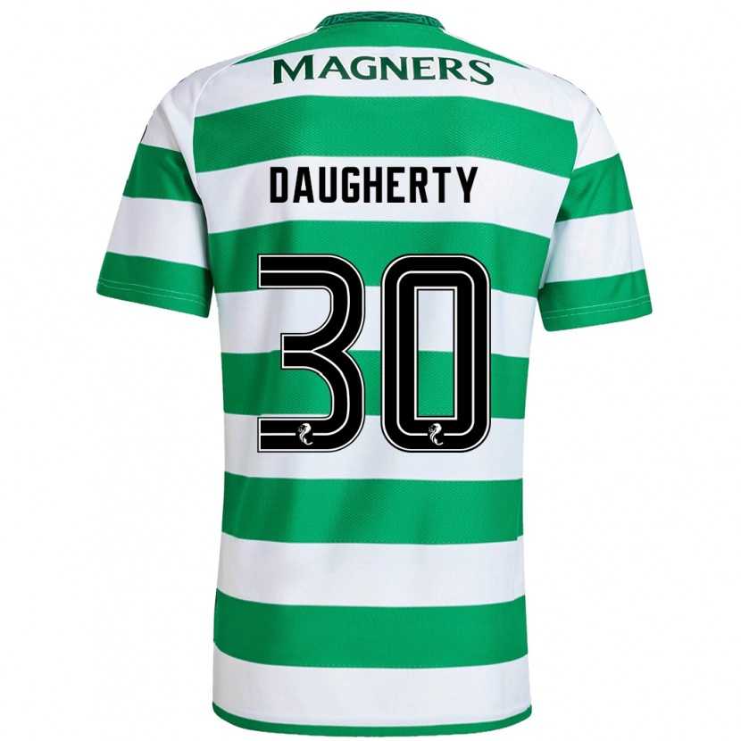 Danxen Uomo Maglia Kelsey Daugherty #30 Verde Bianco Kit Gara Home 2024/25 Maglietta