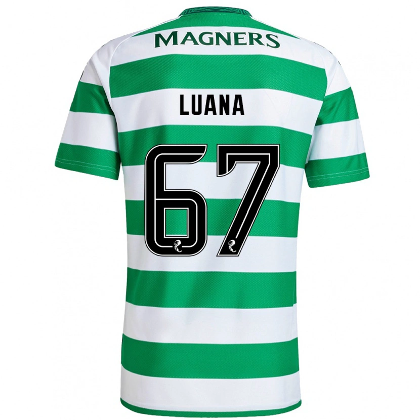Danxen Uomo Maglia Luana Muñoz #67 Verde Bianco Kit Gara Home 2024/25 Maglietta