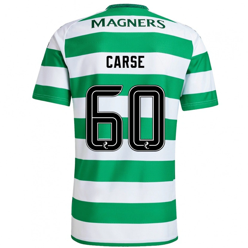 Danxen Uomo Maglia Mackenzie Carse #60 Verde Bianco Kit Gara Home 2024/25 Maglietta