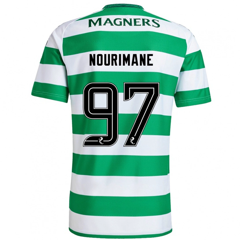 Danxen Uomo Maglia Addi Nourimane #97 Verde Bianco Kit Gara Home 2024/25 Maglietta