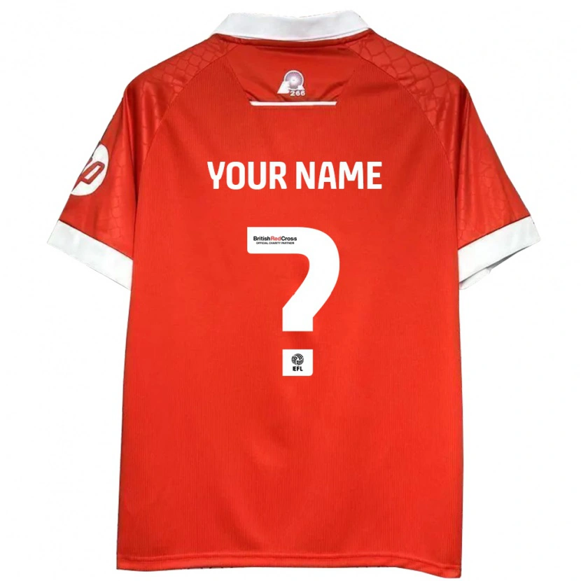 Danxen Uomo Maglia Il Tuo Nome #0 Rosso Bianco Kit Gara Home 2024/25 Maglietta