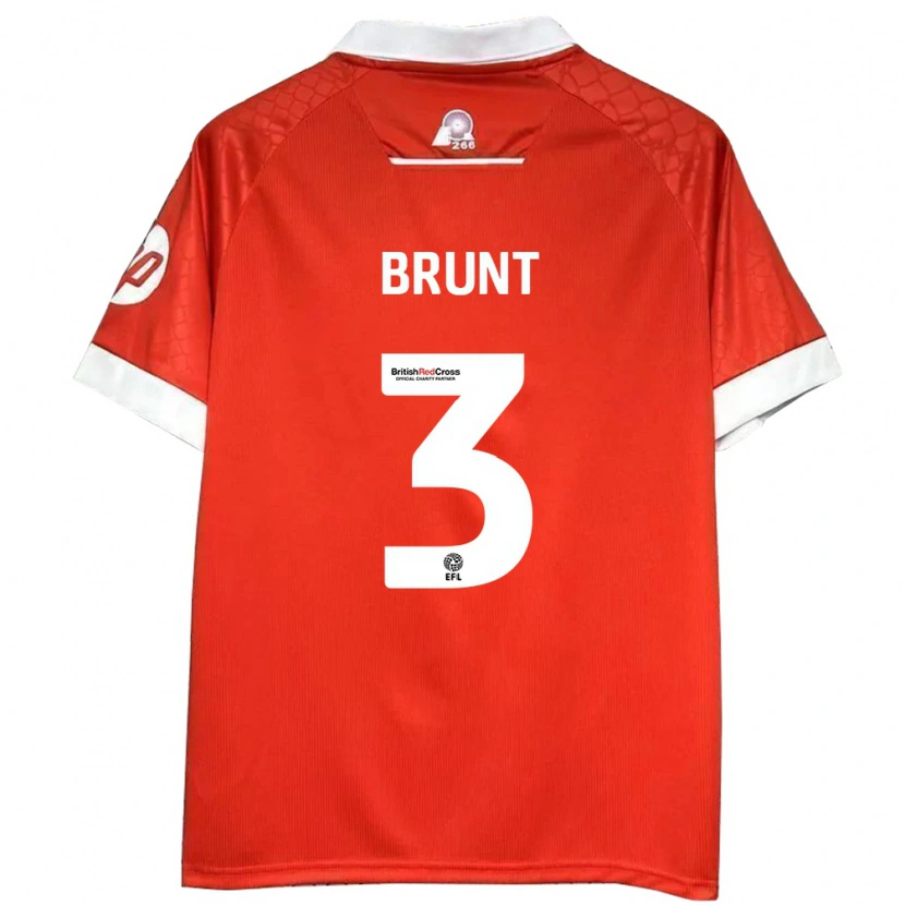 Danxen Uomo Maglia Lewis Brunt #3 Rosso Bianco Kit Gara Home 2024/25 Maglietta