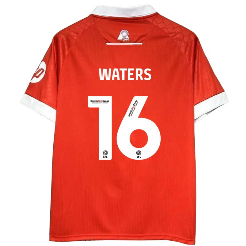Danxen Uomo Maglia Billy Waters #16 Rosso Bianco Kit Gara Home 2024/25 Maglietta