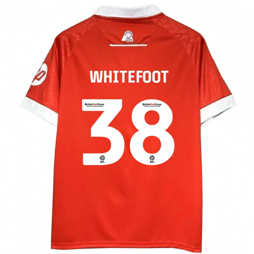 Danxen Uomo Maglia Lily Whitefoot #38 Rosso Bianco Kit Gara Home 2024/25 Maglietta