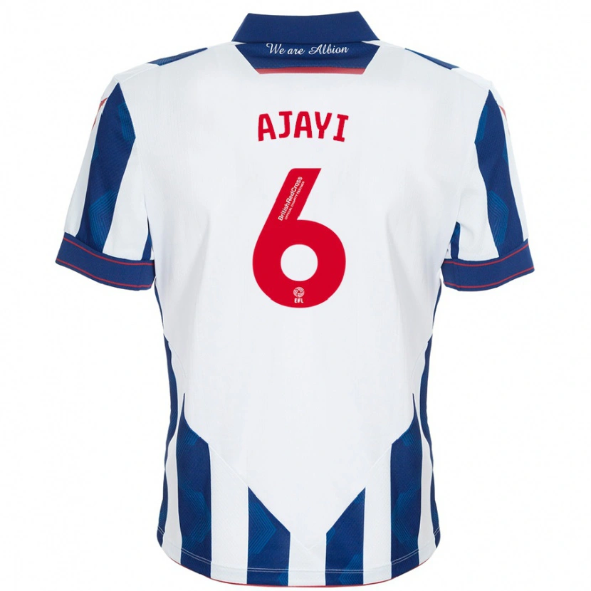 Danxen Uomo Maglia Semi Ajayi #6 Bianco Blu Scuro Kit Gara Home 2024/25 Maglietta