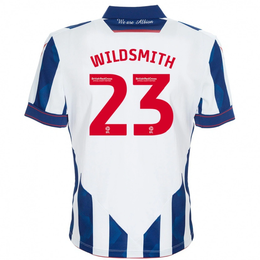 Danxen Uomo Maglia Joe Wildsmith #23 Bianco Blu Scuro Kit Gara Home 2024/25 Maglietta
