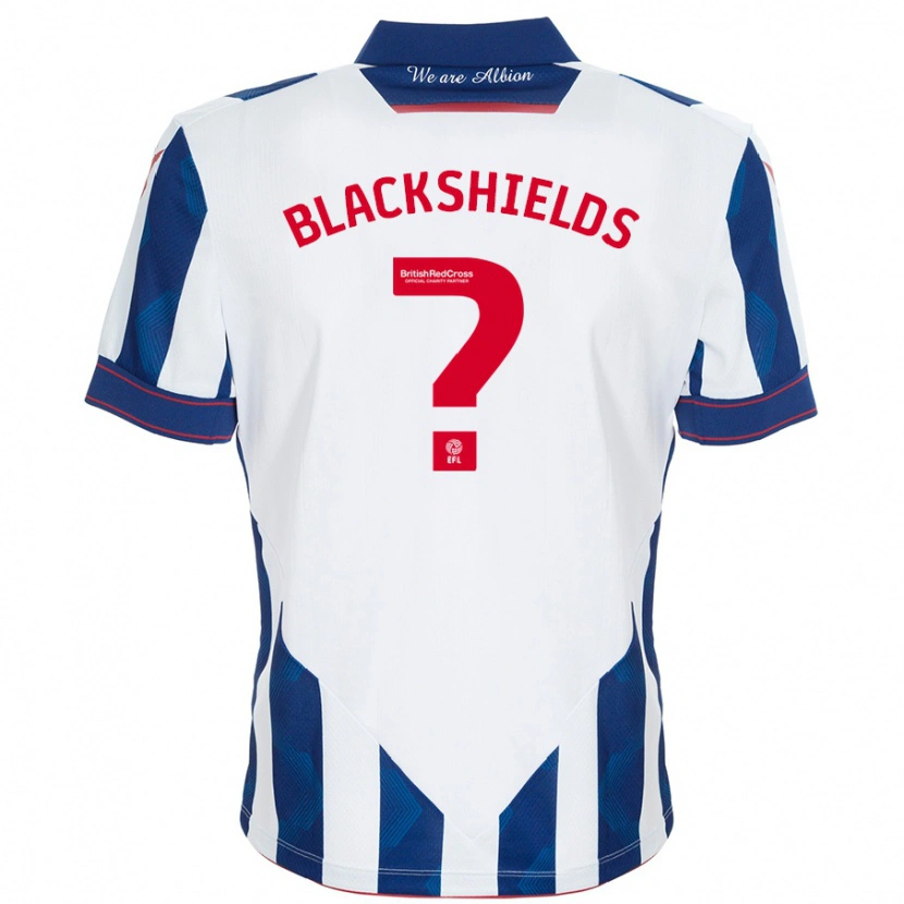 Danxen Uomo Maglia Charlie Blackshields #0 Bianco Blu Scuro Kit Gara Home 2024/25 Maglietta