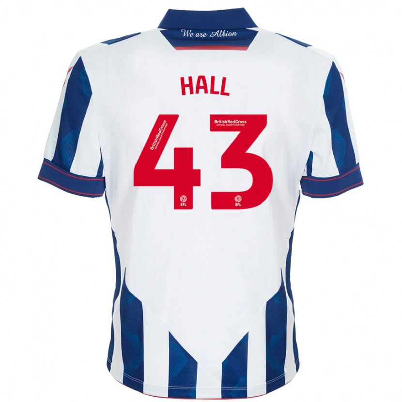 Danxen Uomo Maglia Reece Hall #43 Bianco Blu Scuro Kit Gara Home 2024/25 Maglietta