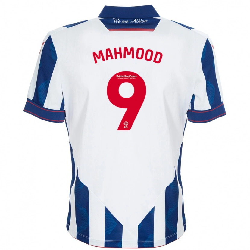 Danxen Uomo Maglia Mariam Mahmood #9 Bianco Blu Scuro Kit Gara Home 2024/25 Maglietta